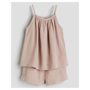 2-Piece Double-Weave Organic Cotton Top & Shorts Set | 8-9Y